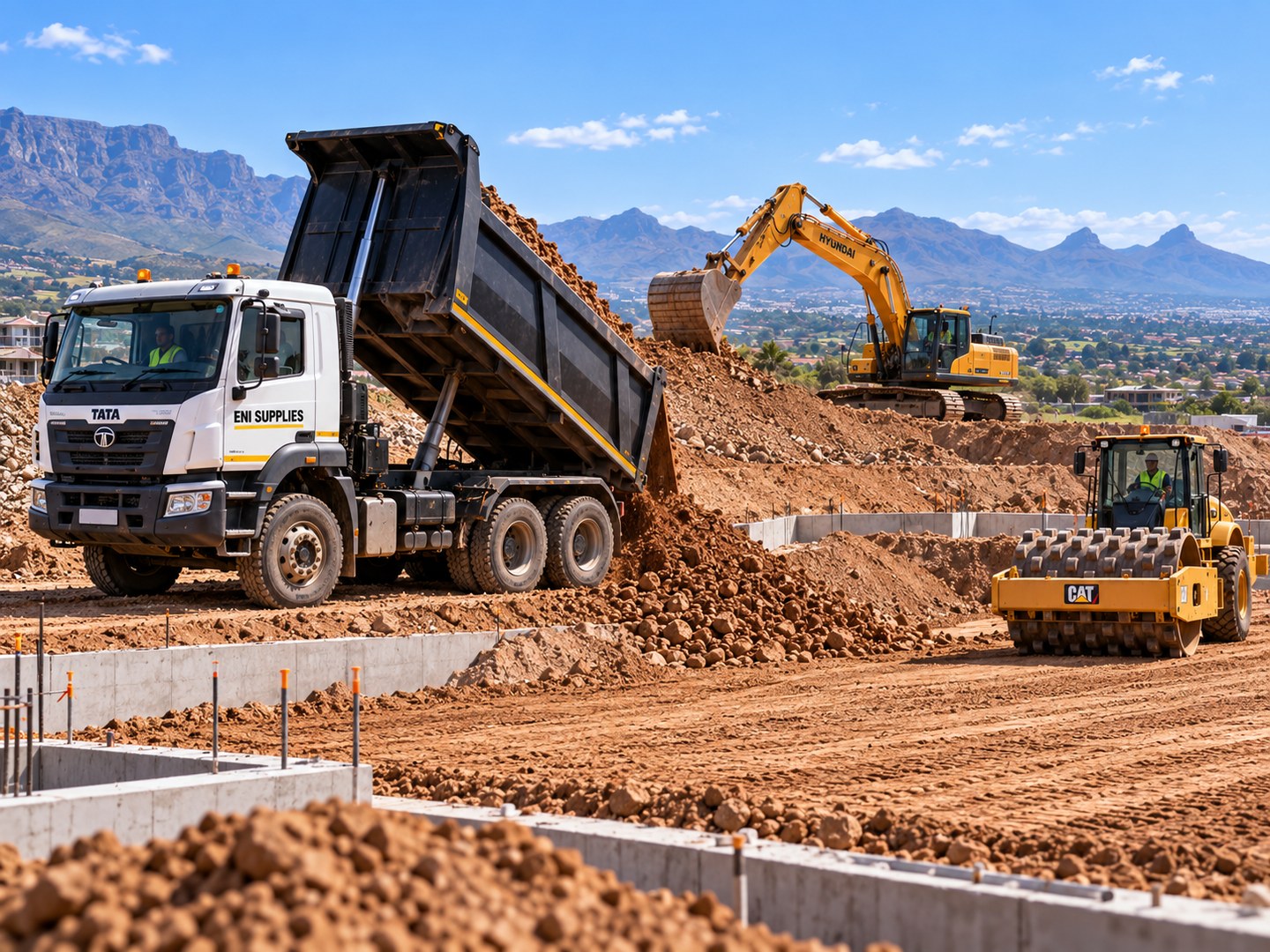 ENI Supplies G6 and G7 filling material delivery and earthworks